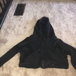 Shein Zip up cropped adjustable hoodie